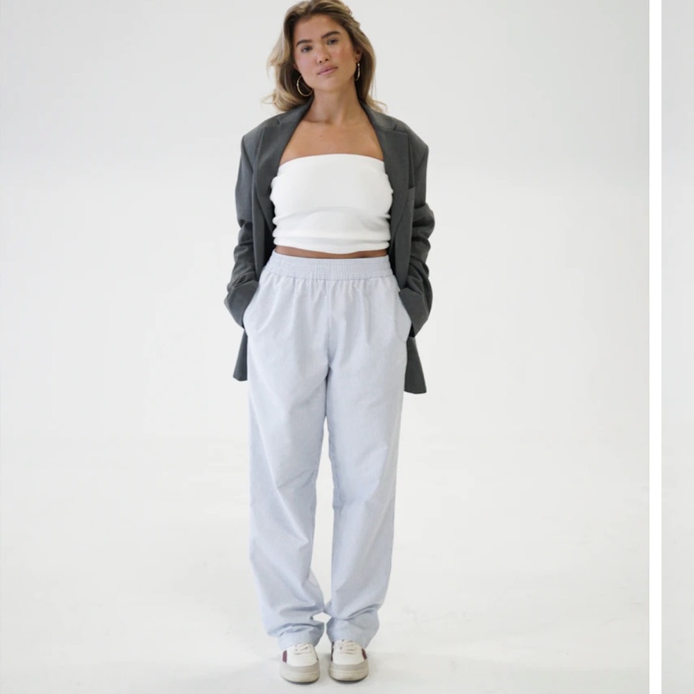 Djerf Avenue Breezy Pants Blue Stripe size XS